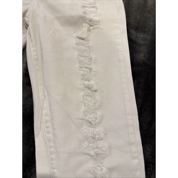 Unbranded-Womens Jeans Distressed Skinny-White-size 13 - Picture 4 of 11